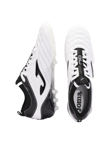 BOTAS DE FÚTBOL NUMERO-10 2402 BLANCO NEGRO CÉSPED ARTIFICIAL