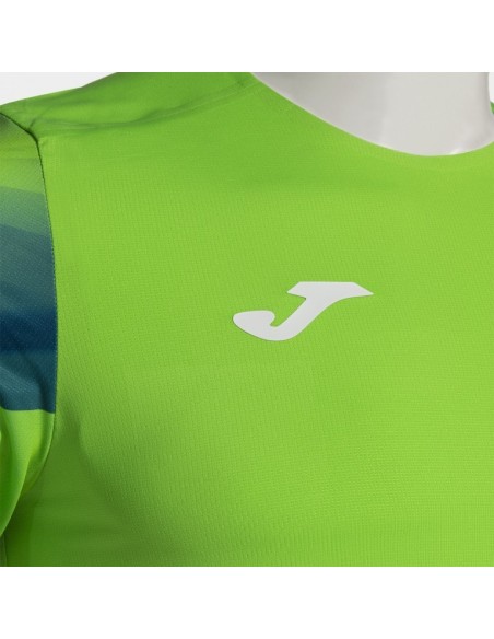 CAMISETA MANGA CORTA ELITE XI VERDE FLUOR MARINO
