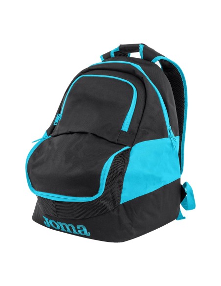 MOCHILA JOMA DIAMOND II NEGRO-TURQUESA FLUOR MOCHILA JOMA DIAMOND II NEGRO-TURQUESA FLUOR